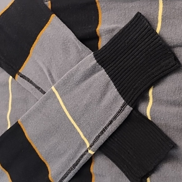 ELEMENT SKATE STRIPE FINE GAUGE COTTON KNIT V-NECK SWEATER - Picture 6 of 8